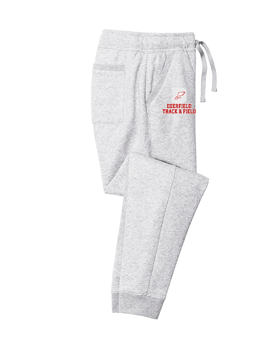 Deerfield HS Track and Field Logo Gray - Cotton Joggers