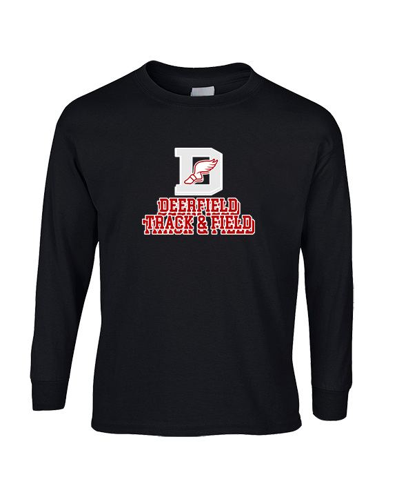 Deerfield HS Track and Field Logo Gray - Cotton Longsleeve