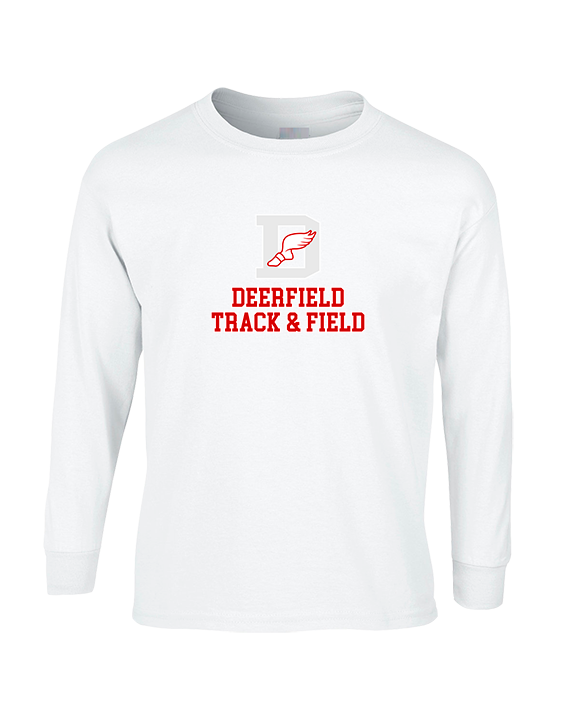 Deerfield HS Track and Field Logo Gray - Cotton Longsleeve