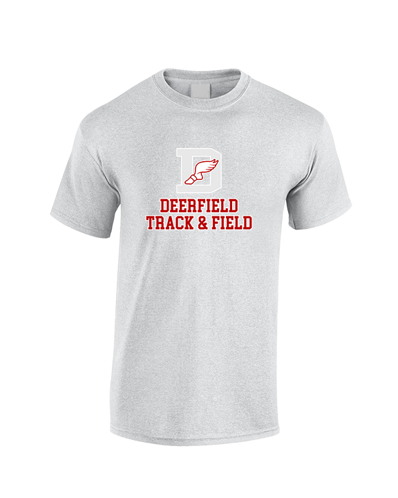Deerfield HS Track and Field Logo Gray - Cotton T-Shirt