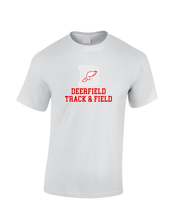 Deerfield HS Track and Field Logo Gray - Cotton T-Shirt