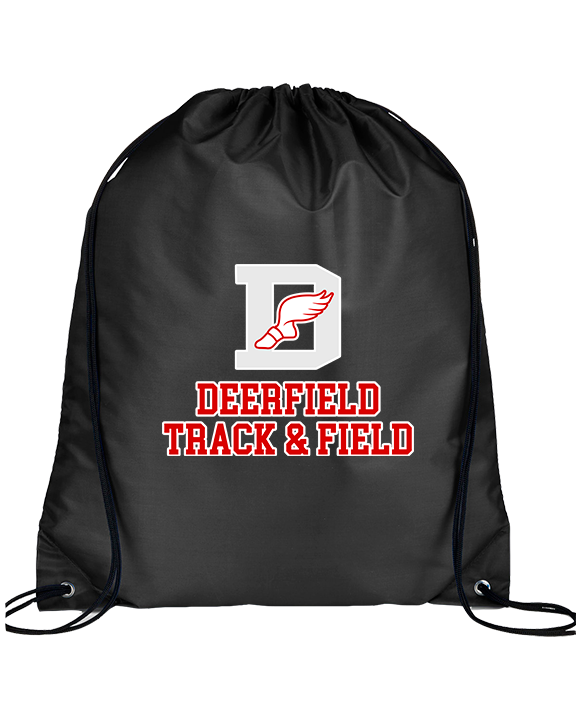 Deerfield HS Track and Field Logo Gray - Drawstring Bag