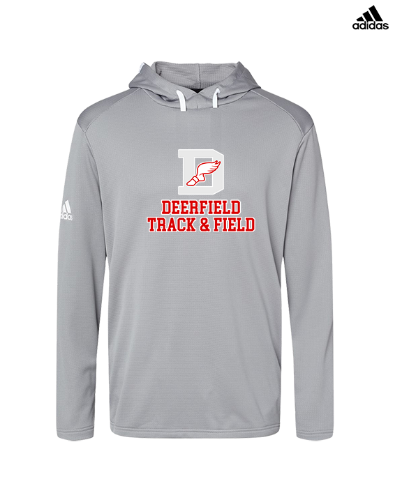 Deerfield HS Track and Field Logo Gray - Mens Adidas Hoodie