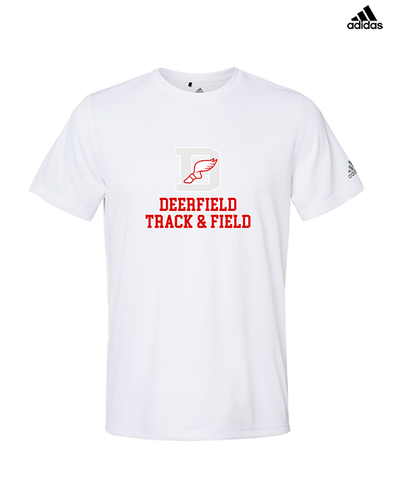 Deerfield HS Track and Field Logo Gray - Mens Adidas Performance Shirt