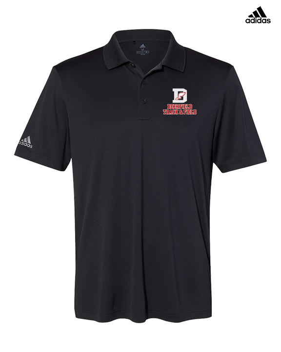 Deerfield HS Track and Field Logo Gray - Mens Adidas Polo