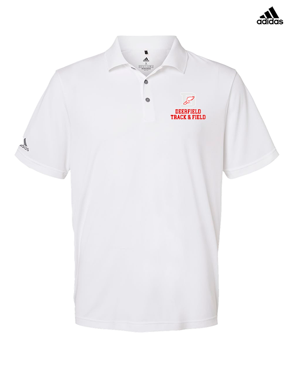 Deerfield HS Track and Field Logo Gray - Mens Adidas Polo