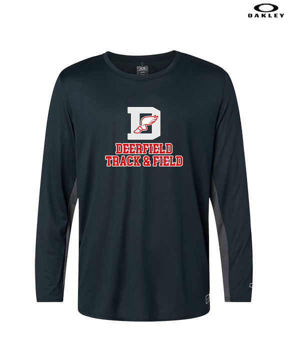 Deerfield HS Track and Field Logo Gray - Mens Oakley Longsleeve