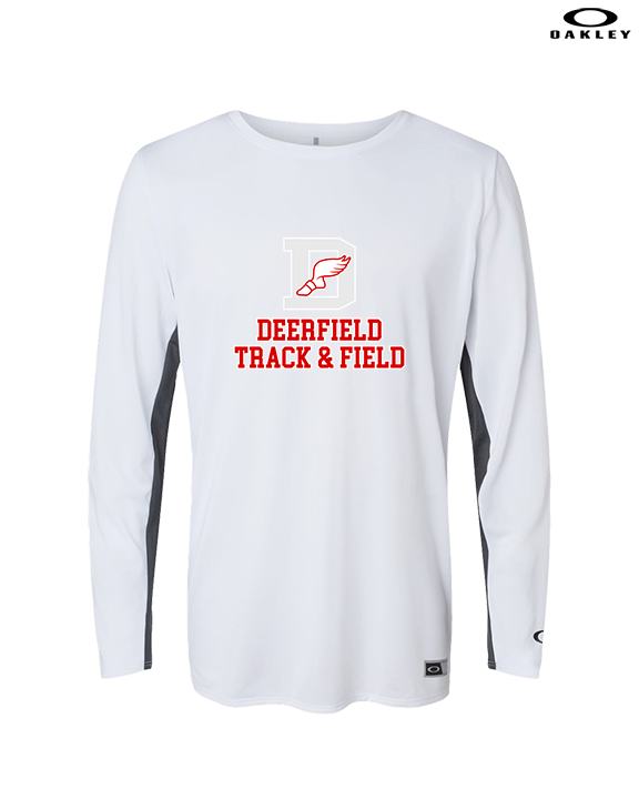 Deerfield HS Track and Field Logo Gray - Mens Oakley Longsleeve