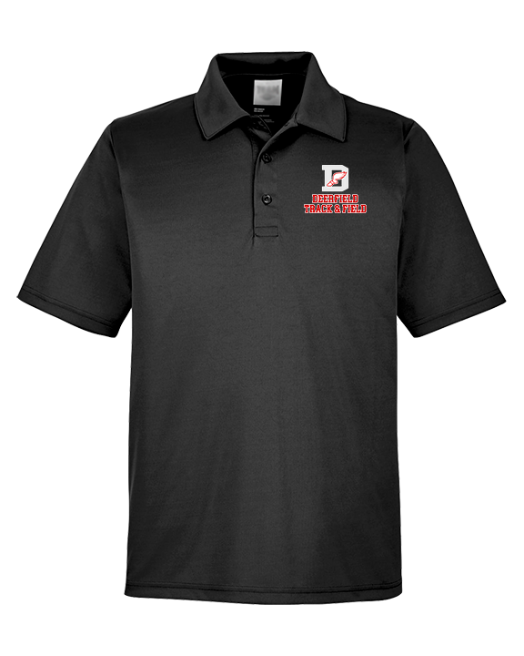 Deerfield HS Track and Field Logo Gray - Mens Polo