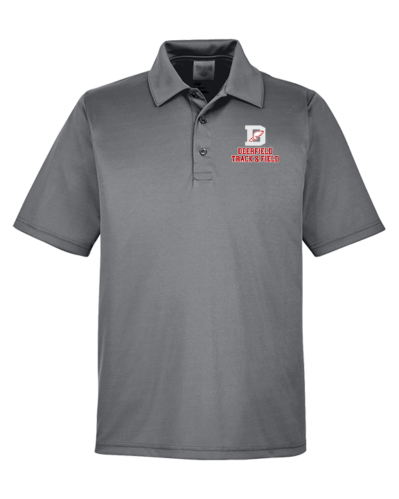 Deerfield HS Track and Field Logo Gray - Mens Polo