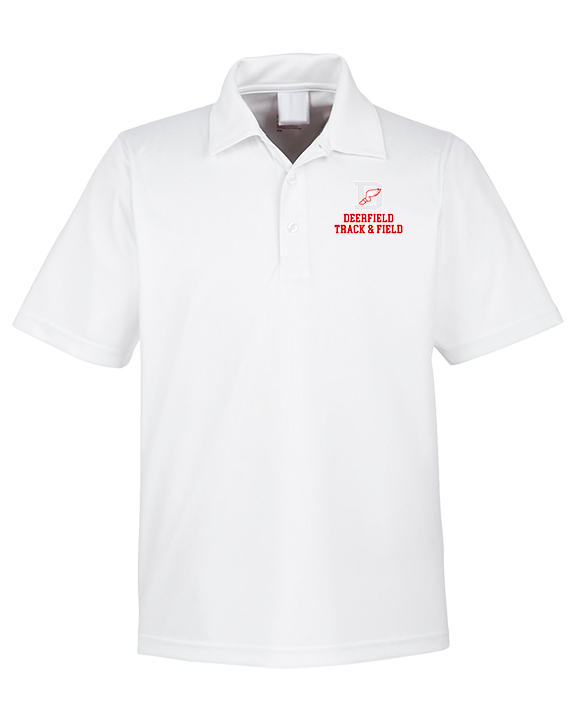 Deerfield HS Track and Field Logo Gray - Mens Polo