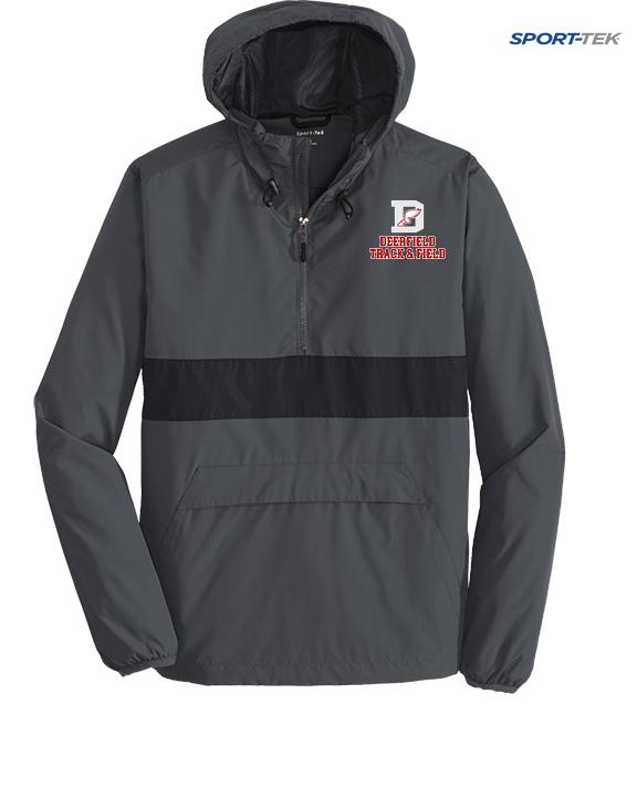 Deerfield HS Track and Field Logo Gray - Mens Sport Tek Jacket