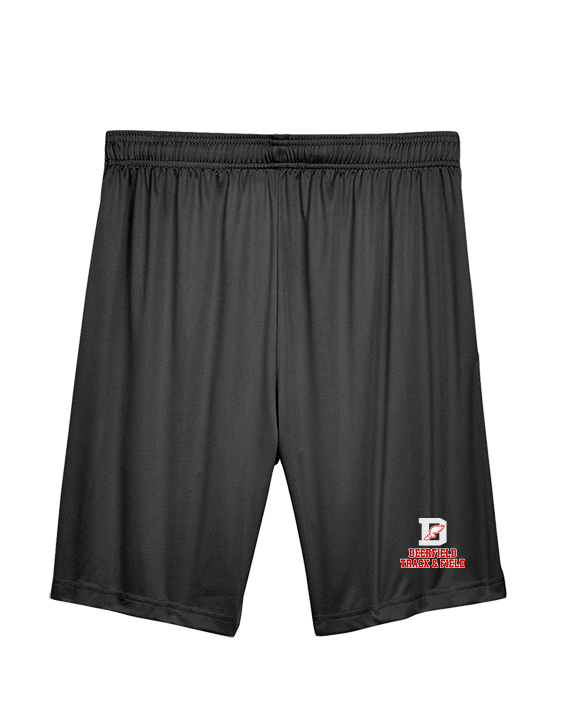 Deerfield HS Track and Field Logo Gray - Mens Training Shorts with Pockets