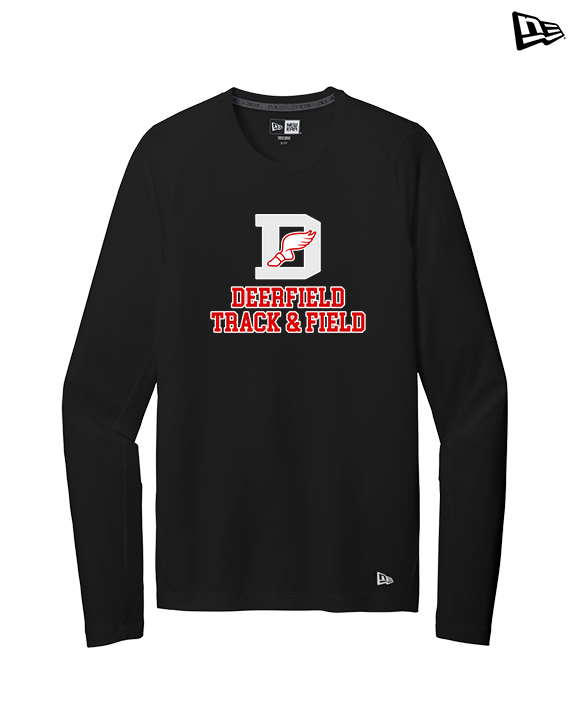 Deerfield HS Track and Field Logo Gray - New Era Performance Long Sleeve