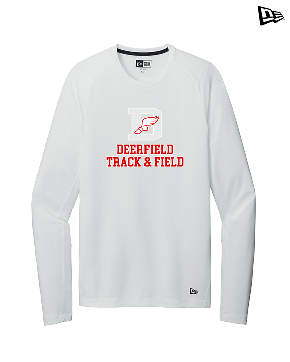 Deerfield HS Track and Field Logo Gray - New Era Performance Long Sleeve