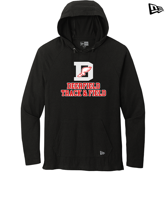 Deerfield HS Track and Field Logo Gray - New Era Tri-Blend Hoodie