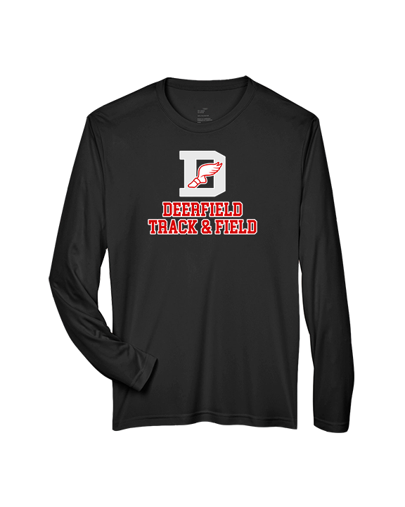 Deerfield HS Track and Field Logo Gray - Performance Longsleeve