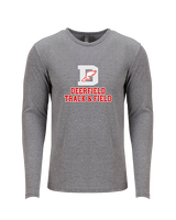 Deerfield HS Track and Field Logo Gray - Tri-Blend Long Sleeve