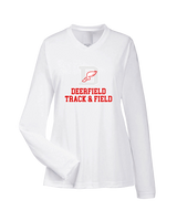 Deerfield HS Track and Field Logo Gray - Womens Performance Longsleeve
