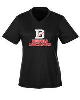 Deerfield HS Track and Field Logo Gray - Womens Performance Shirt