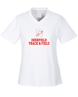 Deerfield HS Track and Field Logo Gray - Womens Performance Shirt