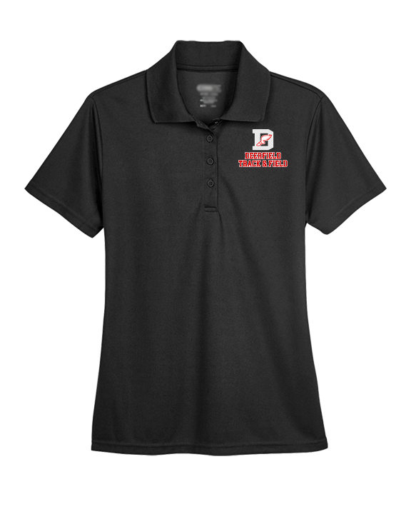 Deerfield HS Track and Field Logo Gray - Womens Polo
