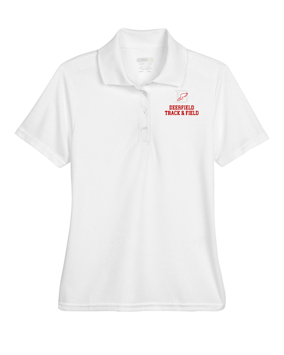 Deerfield HS Track and Field Logo Gray - Womens Polo