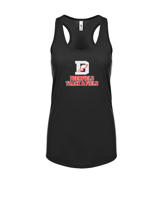 Deerfield HS Track and Field Logo Gray - Womens Tank Top