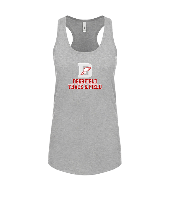 Deerfield HS Track and Field Logo Gray - Womens Tank Top