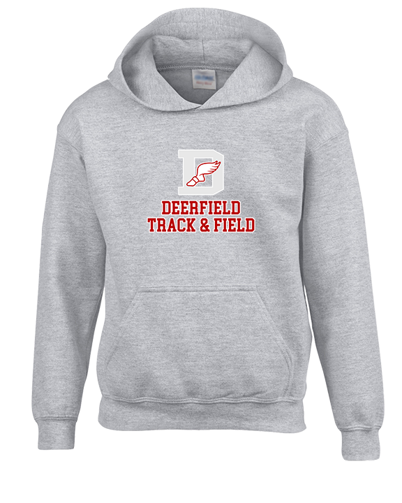 Deerfield HS Track and Field Logo Gray - Youth Hoodie