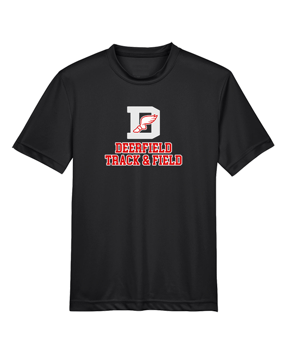 Deerfield HS Track and Field Logo Gray - Youth Performance Shirt