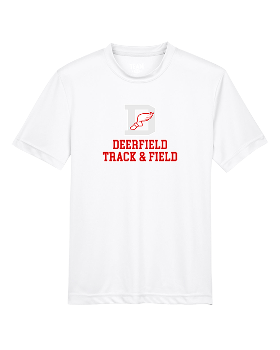 Deerfield HS Track and Field Logo Gray - Youth Performance Shirt