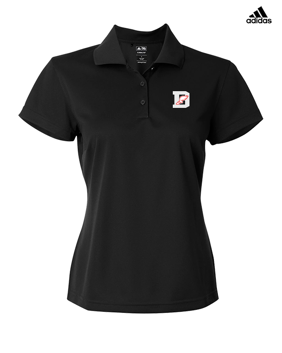 Deerfield HS Track and Field Logo Gray D - Adidas Womens Polo