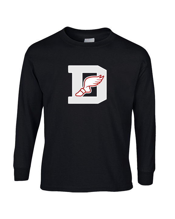 Deerfield HS Track and Field Logo Gray D - Cotton Longsleeve