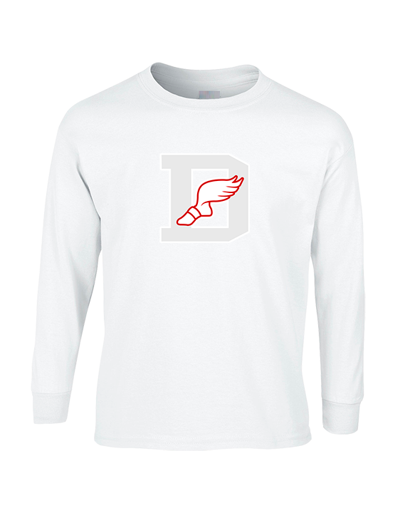 Deerfield HS Track and Field Logo Gray D - Cotton Longsleeve
