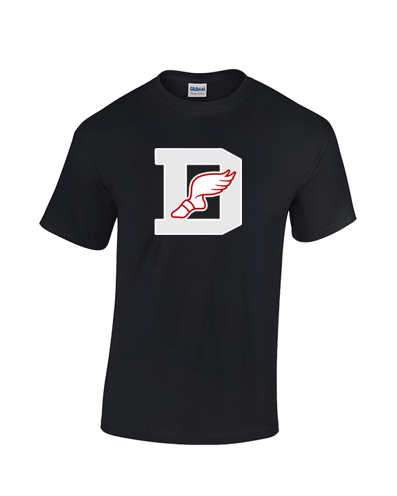 Deerfield HS Track and Field Logo Gray D - Cotton T-Shirt