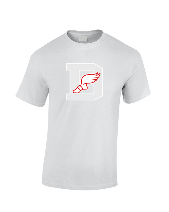 Deerfield HS Track and Field Logo Gray D - Cotton T-Shirt