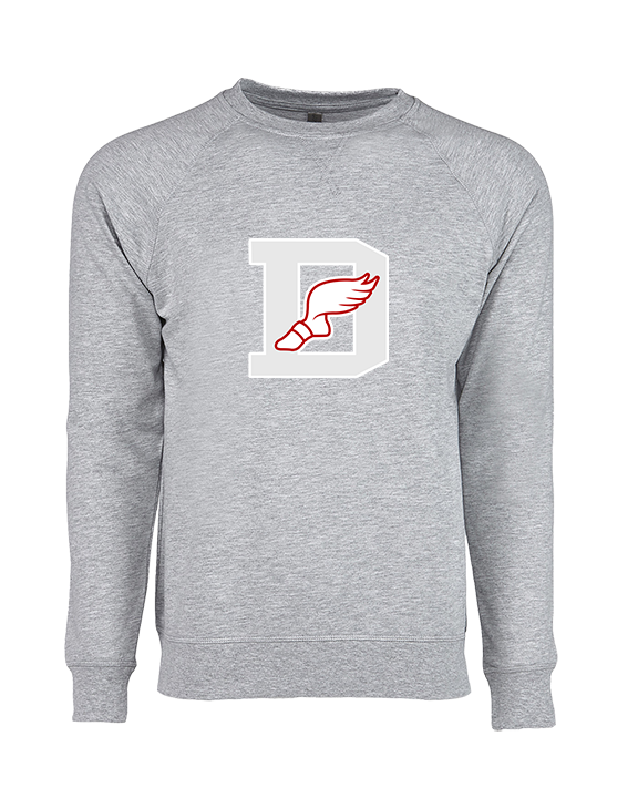 Deerfield HS Track and Field Logo Gray D - Crewneck Sweatshirt