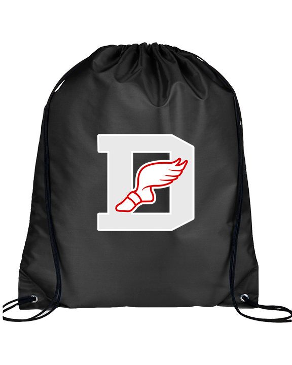 Deerfield HS Track and Field Logo Gray D - Drawstring Bag