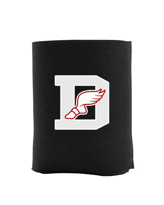 Deerfield HS Track and Field Logo Gray D - Koozie