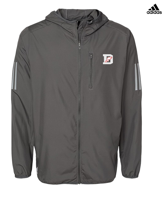 Deerfield HS Track and Field Logo Gray D - Mens Adidas Full Zip Jacket