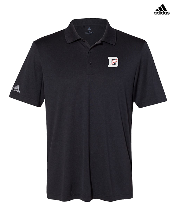 Deerfield HS Track and Field Logo Gray D - Mens Adidas Polo
