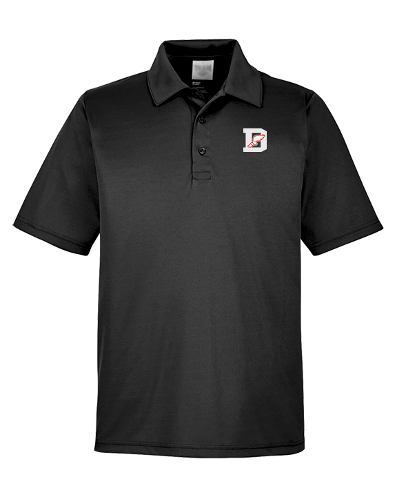 Deerfield HS Track and Field Logo Gray D - Mens Polo