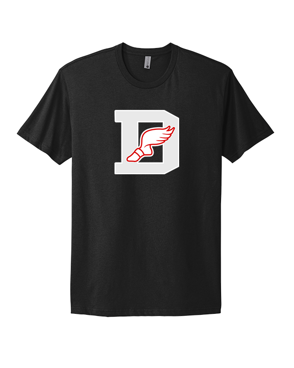 Deerfield HS Track and Field Logo Gray D - Mens Select Cotton T-Shirt