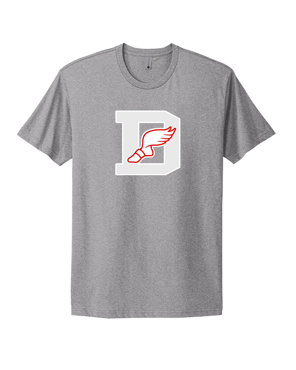 Deerfield HS Track and Field Logo Gray D - Mens Select Cotton T-Shirt