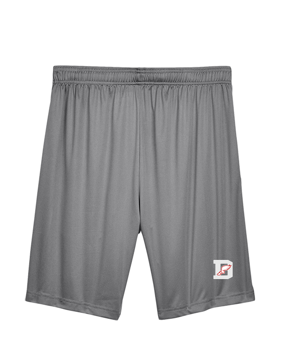 Deerfield HS Track and Field Logo Gray D - Mens Training Shorts with Pockets