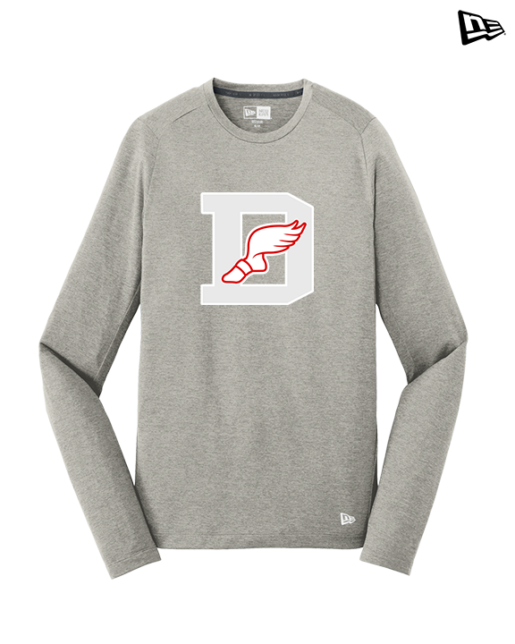 Deerfield HS Track and Field Logo Gray D - New Era Performance Long Sleeve