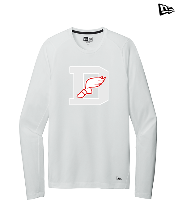 Deerfield HS Track and Field Logo Gray D - New Era Performance Long Sleeve