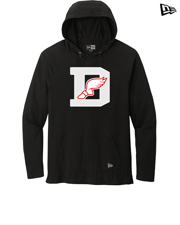 Deerfield HS Track and Field Logo Gray D - New Era Tri-Blend Hoodie