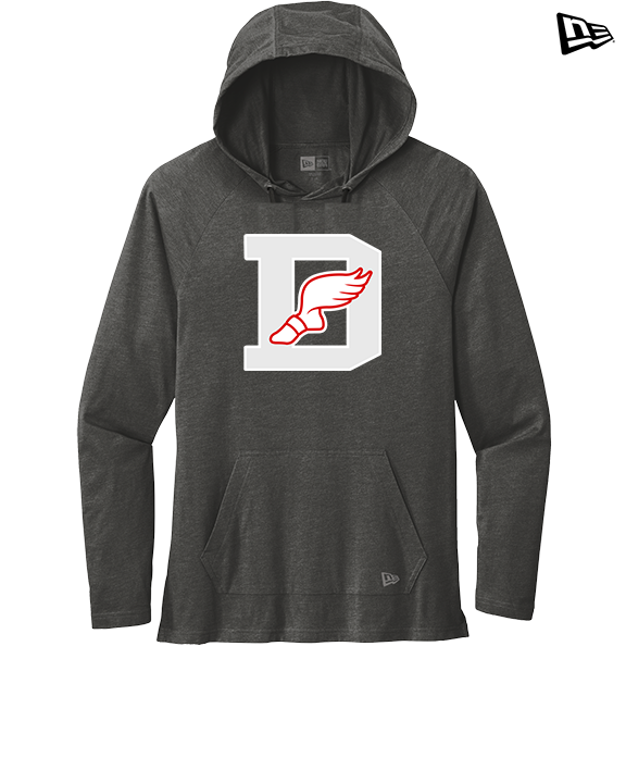 Deerfield HS Track and Field Logo Gray D - New Era Tri-Blend Hoodie